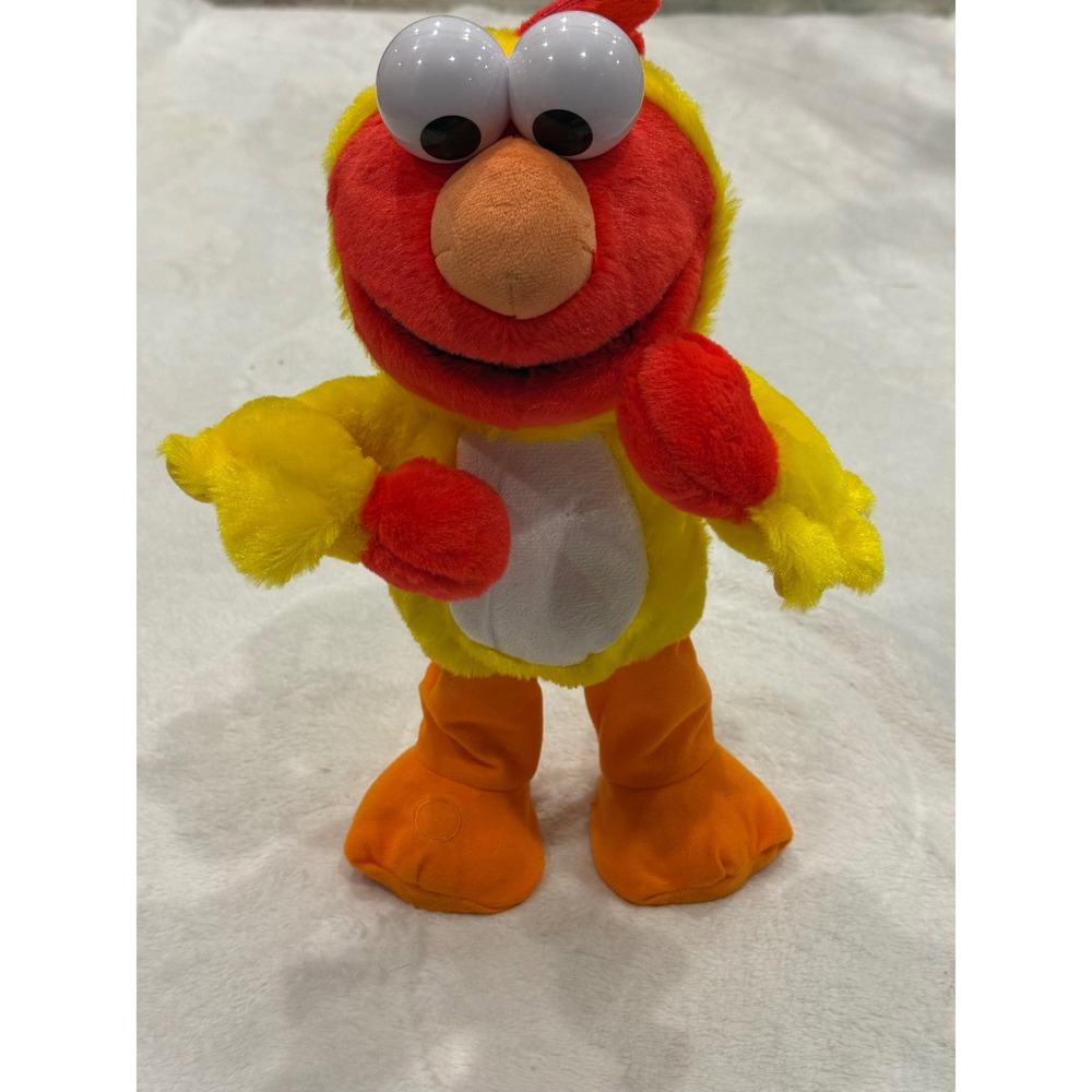 Sesame Street Elmo Just Play Dancing Chicken Costume Plush Toy Yellow 13"